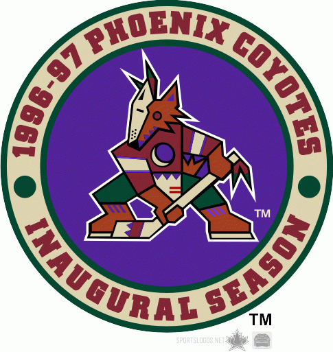 Phoenix Coyotes 1997 Anniversary Logo v2 iron on heat transfer